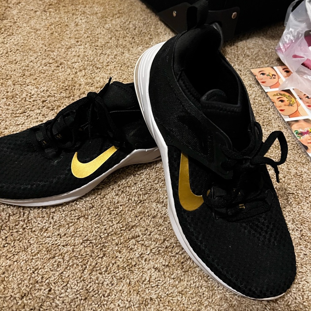 Nike Black and Gold Athletic Shoes